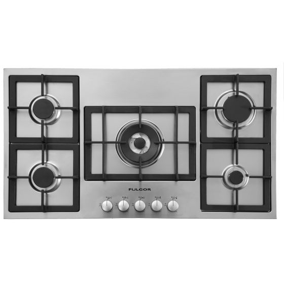 مسطح غاز فولجر، 90 سم، 5 شعلات، ستانلس ستيل - HfG90LG5BFT
