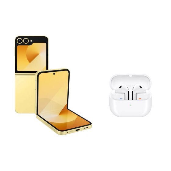 Samsung Galaxy Z Flip 6, 256GB, 12GB RAM, 5G, Dual SIM - Yellow with Galaxy Buds 3 Gift