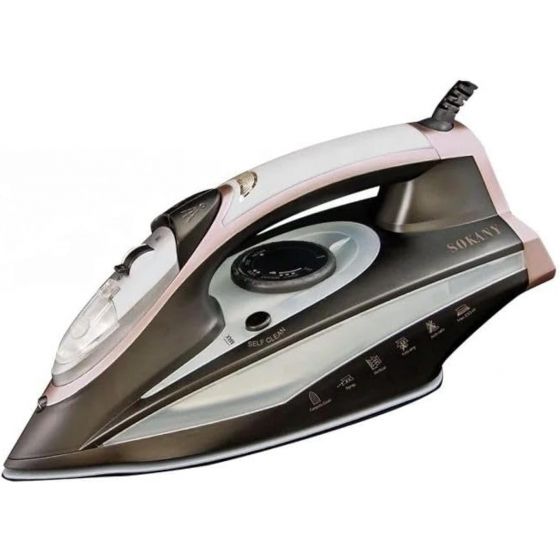 Sokany Steam Iron, 2400 Watt, Black- AJ - 2053