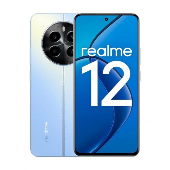 ريلمي 12 بشريحيتن، سعة 256 جيجا، رام 8 جيجا، شبكة 4G LTE- ازرق سكاي لاين - اصدار دولي