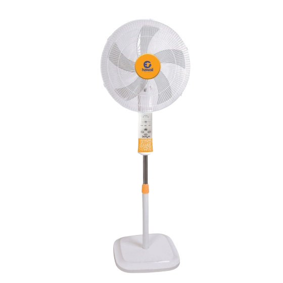 Hawaii Stand Fan with Remote Control, 18 inches - White
