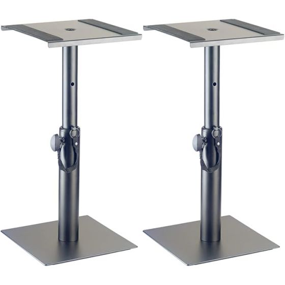 Stagg Desktop Studio Monitor Stand, 2 Pieces, Silver - SMOS-05 SET
