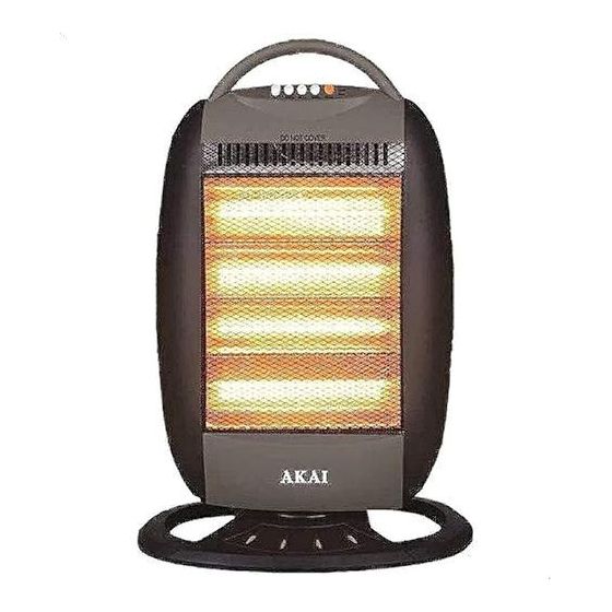 Akai Electric Heater, 4 Candles, 1600 Watt, Grey - AK-16