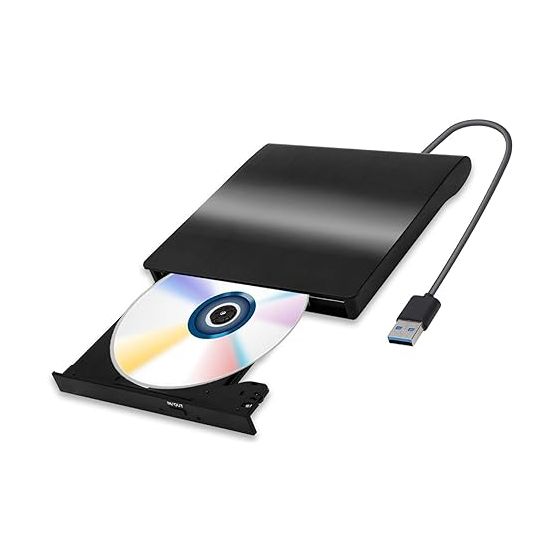 KENGDUDU External DVD Drive, USB 3.0 - Black