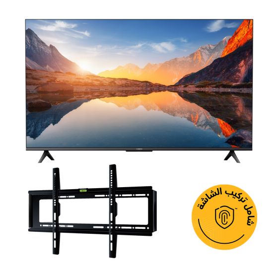 Xiaomi TV 55 Inch 4K UHD Smart LED with Built-in Receiver - L55MAAEG, with ETI TV Wall Mount, 26:55 Inch, Black - TX40  (Installation Service Included)