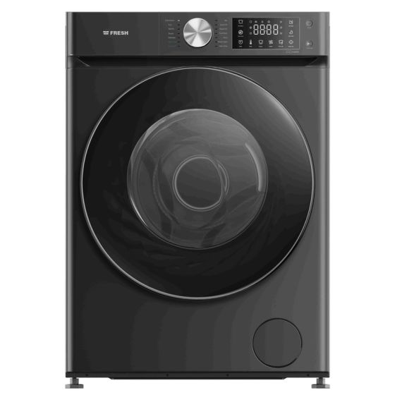 غسالة ملابس انفرتر فريش، تحميل أمامي، 9 كيلو، أسود - W9DD1455PCBL