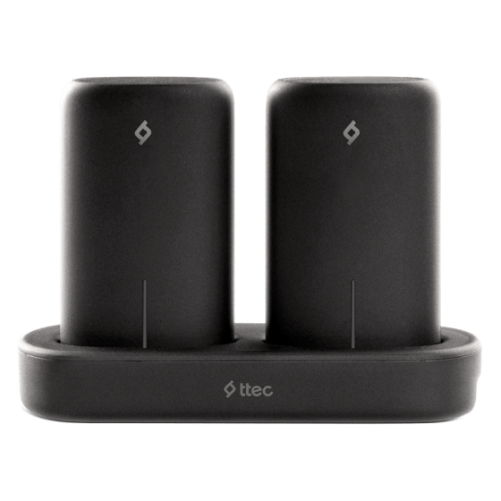 Ttec PowerStones Power Bank Set, 2×5000mAh, Black - 2BB148S