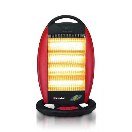 Zada Electric Heater, 4 Candles, 1600 Watt, Black and Red - ZQH-160T