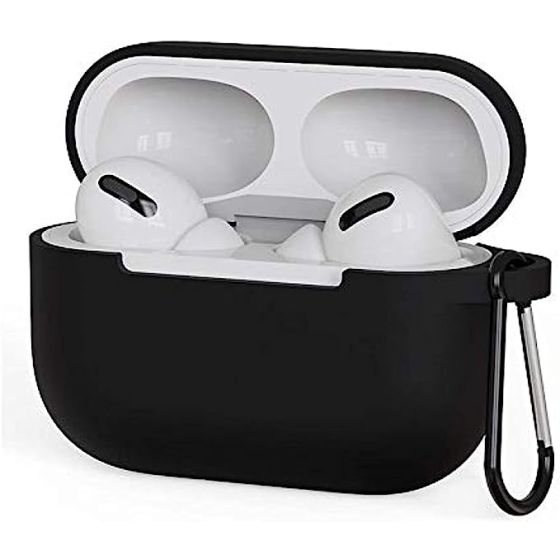 Protective Silicone for AirPods Pro Case with hook Black Color