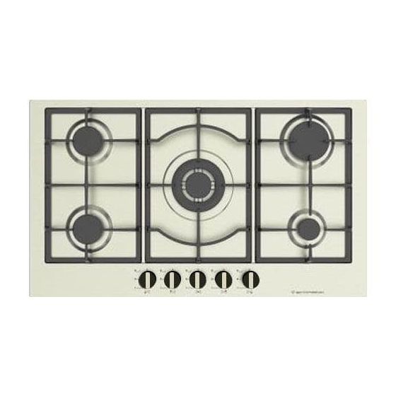 Dominox Built-in Gas Hob, 90 cm, 5 Burners, Stainless Steel - DHX 905 4G TC XS F C FEN
