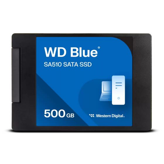 Western Digital Blue SA510, Internal SSD, 500GB, 2.5 Inch, SATA, Black - WDS500G3B0A