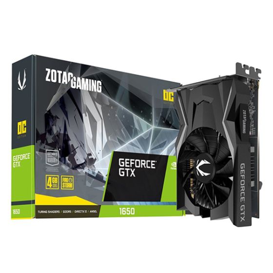 كارت شاشة جرافيكس زوتاك انفيديا جي فورس  GTX 1650 OC، سعة 4 جيجا GDDR5 - اسود
