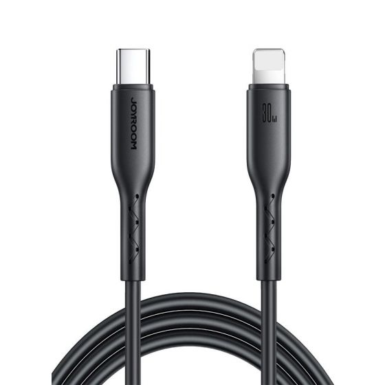 كابل USB- C الي لايتنينج  جوي روم فلاش تشارج سيريس، 1 متر- اسود -  SA26-CL3-S-A9 