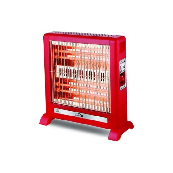 دفاية كهربائية جينوكس، 4 شمعات، احمر - GW-001