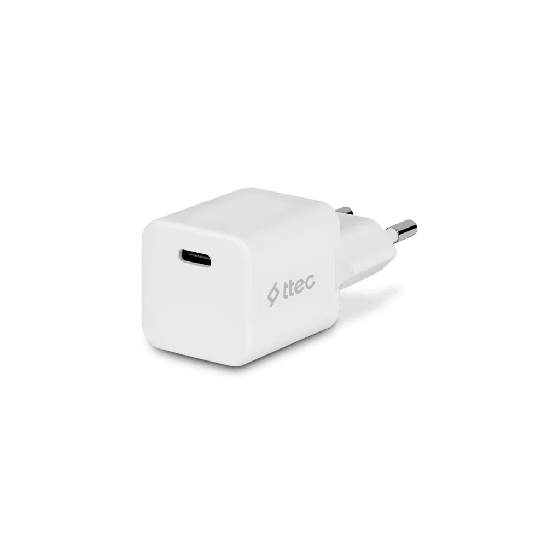 Ttec SmartCharger Pro Wall Charger, 20 Watt, USB-C Port, White - 2SCP01B