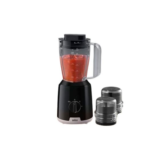 Braun Countertop Blender with Attachments, 1.25 Liters, 600W, Black - jb-1023