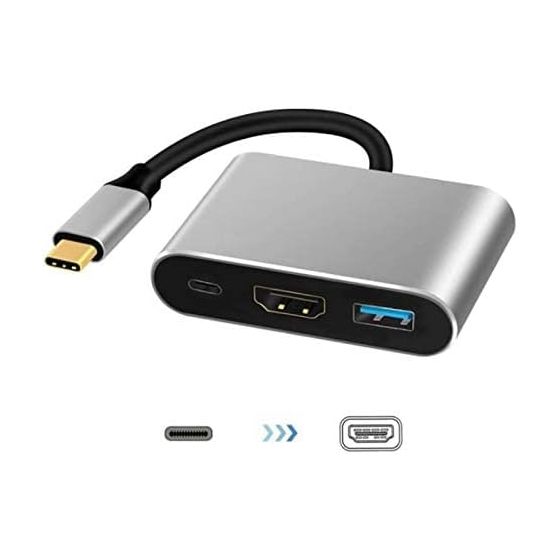 Usb Type-C to 4K Hdmi Adapter - Grey and Black