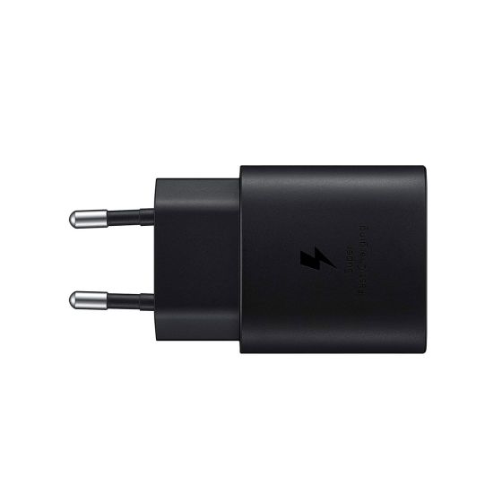 شاحن سامسونج، 1 منفذ USB-C، بقوة 25 وات، اسود - EP-TA800XBEGWW