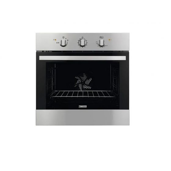 Zanussi Built In Gas Oven, with Grill, 60 Cm, 68 Liters, Stainless Steel and Black - ZQENF1X1