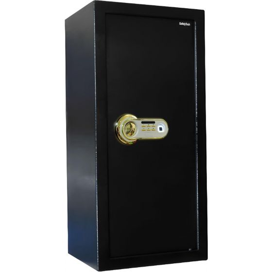 Safety Tech Super Jumbo Biometric Fingerprint Safe Box, 100 Liters, Black and Gold - GN100 SFT