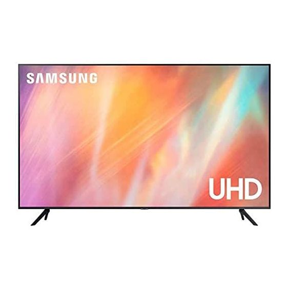 شاشة تلفزيون سمارت LED سامسونج، 55 بوصة، دقة 4K UHD بريسيفر داخلي، اسود - UA55AU7000UXEG
