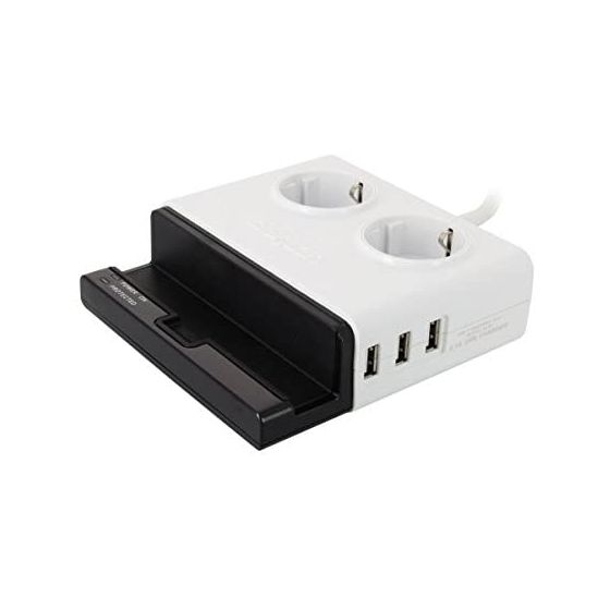 Energizer Socket Hub, 2 Sockets, 3 UBS Ports, White, SPEC2P3UEU2 
