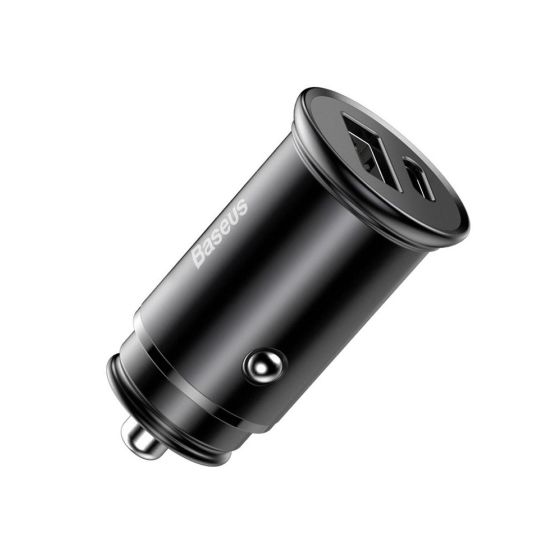 Baseus Car Charger, 30W, 2 USB Ports, Black - CCALL-BS01