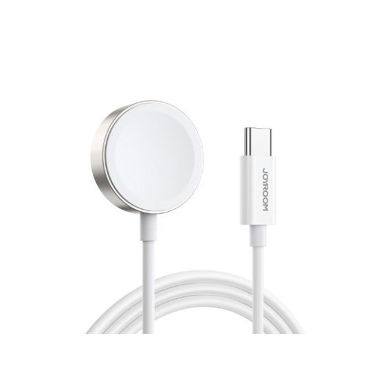 كابل شحن USB فئة C جوي روم لساعة ابل، 1.2 متر، ابيض - S-IW004
