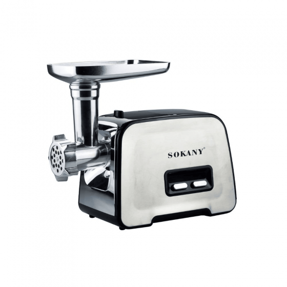 Sokany Electric Meat Grinder, 3500 Watt, Black and Silver - SK-090