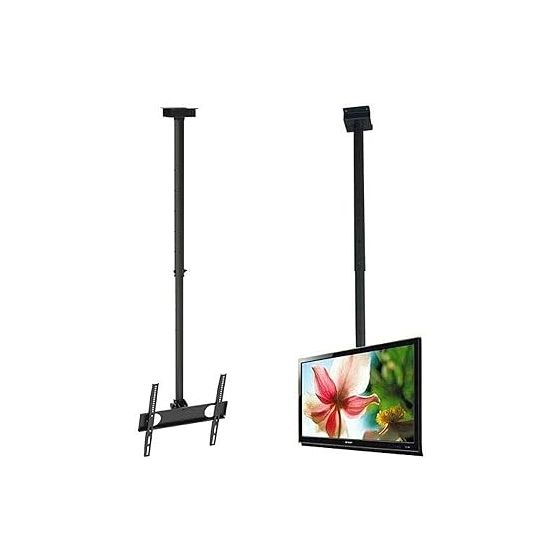 حامل تلفزيون LED و LCD للسقف، مقاس 32:70 بوصة - اسود