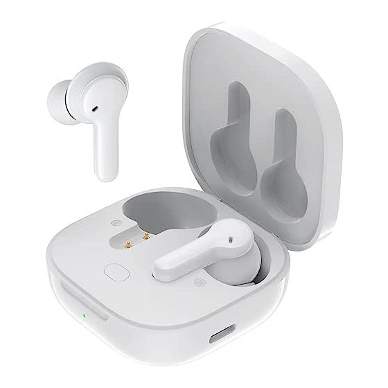 QCY T13 True Wireless Earbuds Bluetooth 5.1 Headphones Touch Control with Wireless Charging Case Waterproof Stereo Earphones in-Ear Built-in Mic Headset 40H Playtime (Bright White)