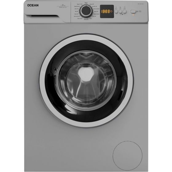 Ocean Front Load Washing Machine, 8Kg, Silver - WFO1081WLS