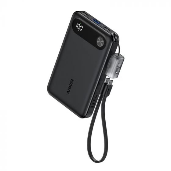 Anker Powercore Power Bank, 10000 mAh, 3 Ports, Black - A1257P11