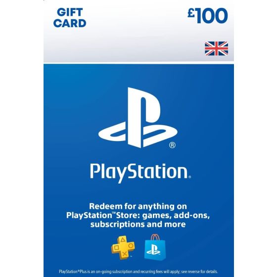 PlayStation PSN Card, 100 Euro - UK Store (Physical Card)