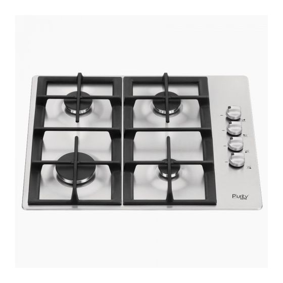Purity Built In Gas Hob  4 Burners, Silver -  PRT601F