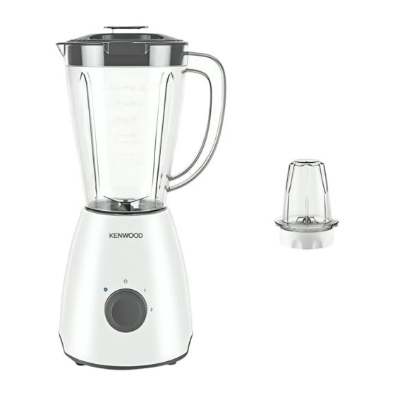 Kenwood Countertop Blender with Mill, 2 Liters, 400W, White and Grey - BLP10.AOWH