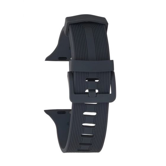 Silicone Strap for Smart Watches, 42mm to 45mm - Black