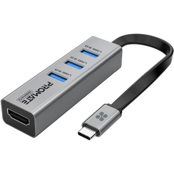 بروميت موزع فئه C الى HDMI لجهاز ماك بوك برو-فضي