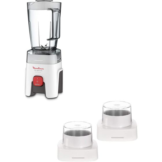 Moulinex Countertop Blender, 500 Watt, White- Lm242B27