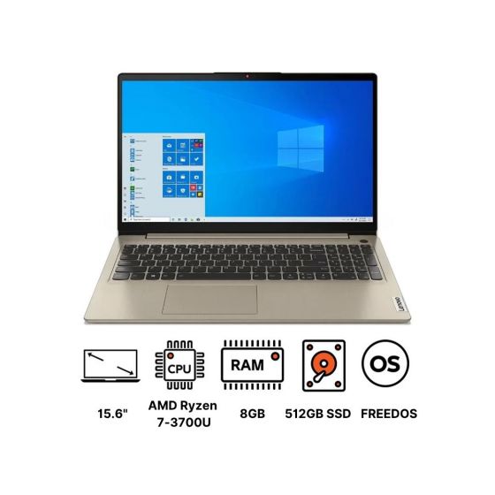 لاب توب لينوفو ايديا باد 3 15ADA6، ايه ام دي رايزن 7 3700U، شاشة 15.6 بوصة، هارد 512 جيجا SSD، رام 8 جيجا، كارت ايه ام دي راديون RX فيجا 10، فري دوس - ساند