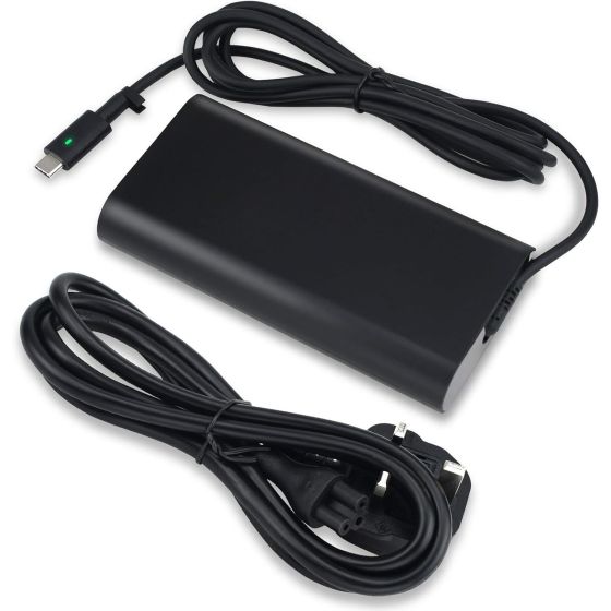 USB Type C Laptop Charger for Dell Laptops, 20V, 90W - Black