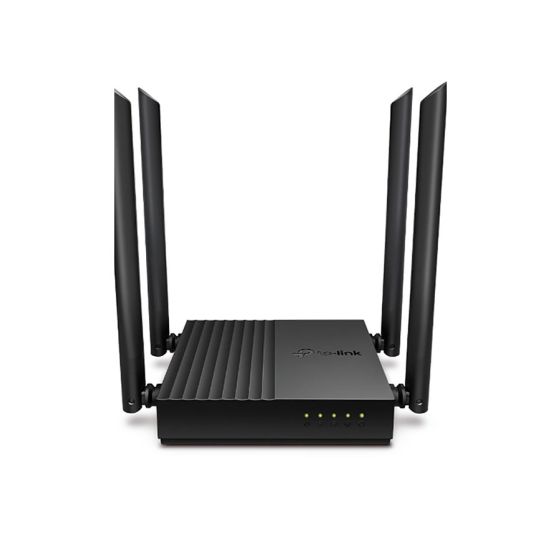 TP-Link AC1200 Dual Band Wi-Fi Router With 4 Antennas, 2.4 GHz, Black - Archer C64