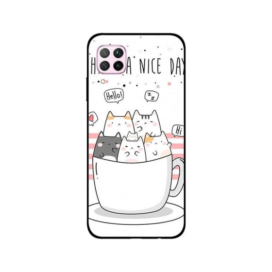 Cielito Have A Nice Day Kitty Cat Printed Back Cover for Huawei Nova 7i