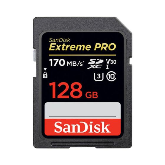 SanDisk Extreme Pro SDXC Memory Card, 128GB, Black - PRO SDXC UHS-I