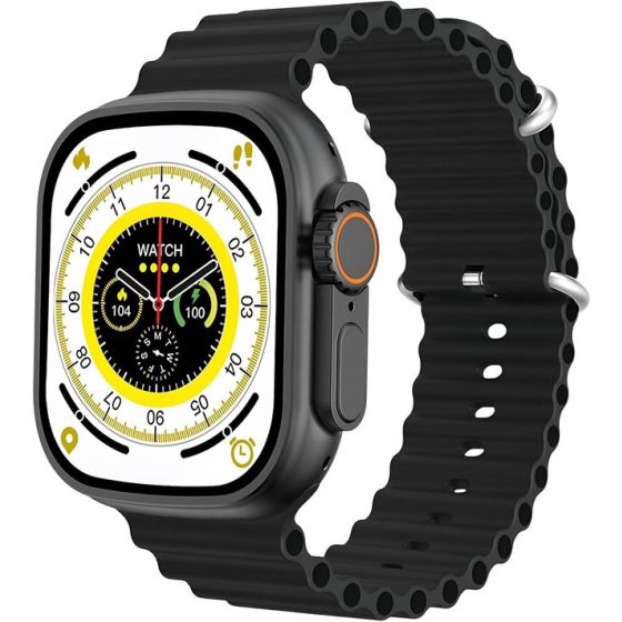 X8 Plus Ultra Smart Watch, 1.3 Inch - Black