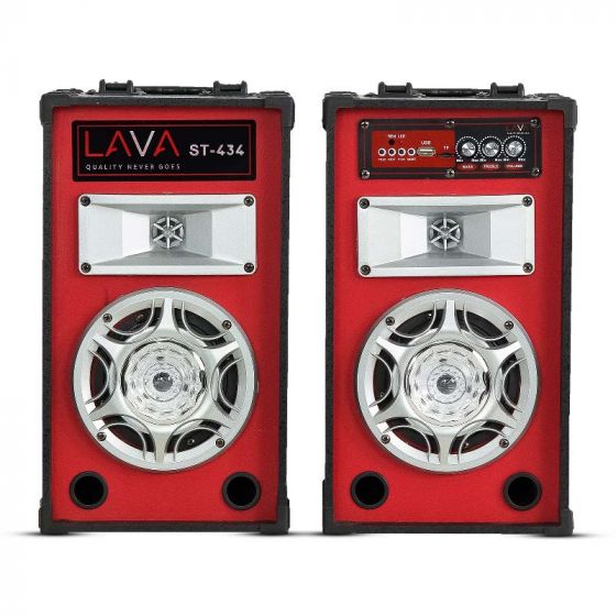 Lava Bluetooth Subwoofer, 2 Pieces, Multi Color - ST-434