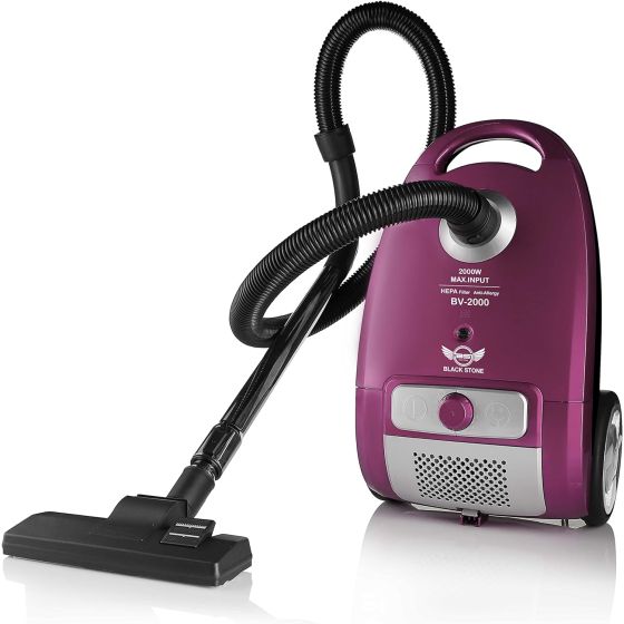 Black Stone Vacuum Cleaner, 2000 Watts, Purple - BV-2000