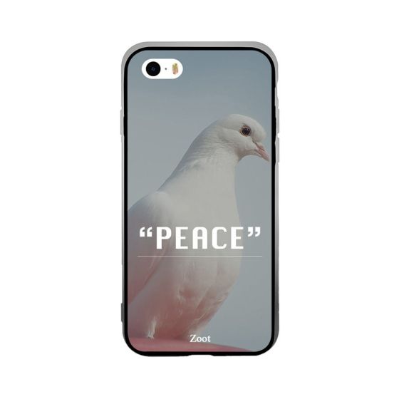 جراب ظهر بطبعة كلمة Peace لابل ايفون SE