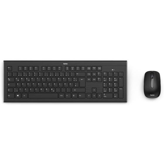 Hama Cortino Gulf Wireless Keyboard and Mouse, Black - D3182664