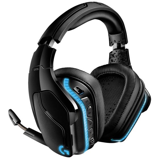 Logitech G935 Gaming Wireless Over Ear Headphone with Microphone - Black
